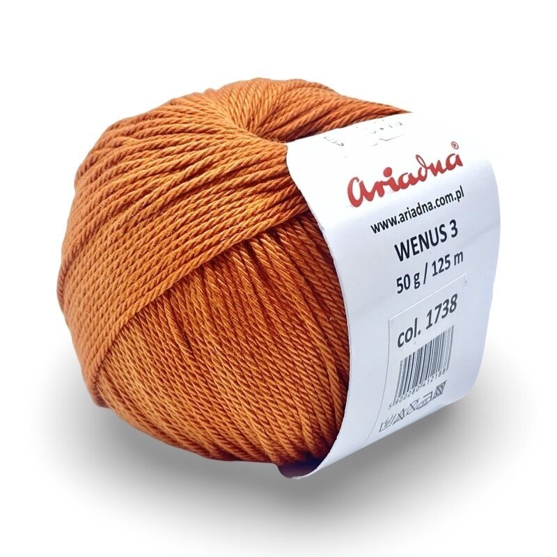 Ariadna Wenus 3 siūlai, oranžinės sp. 50g