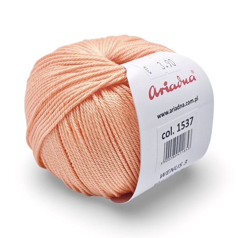 Ariadna Wenus 3 siūlai, persikinės sp. 50g
