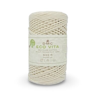 DMC Eco Vita kreminės sp. macrame virvė, ±200m DMC Eco Vita kreminės sp. macrame virvė, ±200m