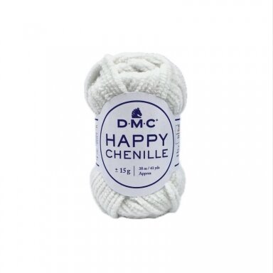 DMC Happy Chenille siūlai, baltos sp. ±15g 