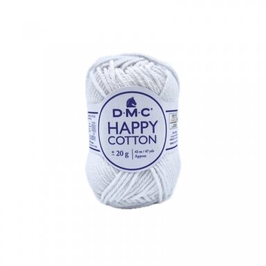 DMC Happy Cotton siūlai, baltos sp. ±20g DMC Happy Cotton siūlai, baltos sp. ±20g