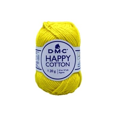 DMC Happy Cotton siūlai, geltonos sp. ±20g DMC Happy Cotton siūlai, geltonos sp. ±20g