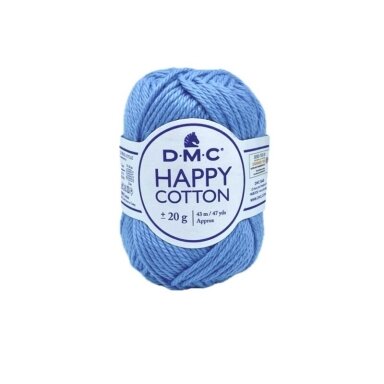 DMC Happy Cotton siūlai, melsvos sp. ±20g DMC Happy Cotton siūlai, melsvos sp. ±20g