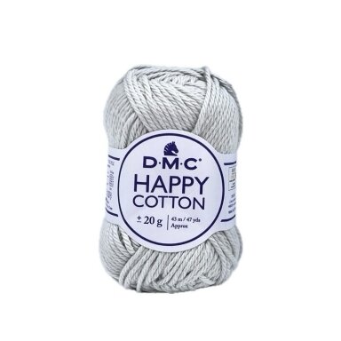 DMC Happy Cotton siūlai, pilkos sp. ±20g DMC Happy Cotton siūlai, pilkos sp. ±20g