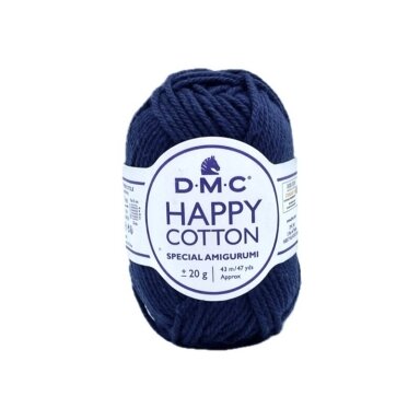 DMC Happy Cotton siūlai, tamsiai mėlynos sp. ±20g DMC Happy Cotton siūlai, tamsiai mėlynos sp. ±20g