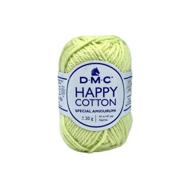 DMC Happy Cotton siūlai, žalsvai gelsvos sp. ±20g DMC Happy Cotton siūlai, žalsvai gelsvos sp. ±20g