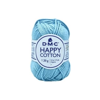DMC Happy Cotton siūlai, žydros sp. ±20g DMC Happy Cotton siūlai, žydros sp. ±20g