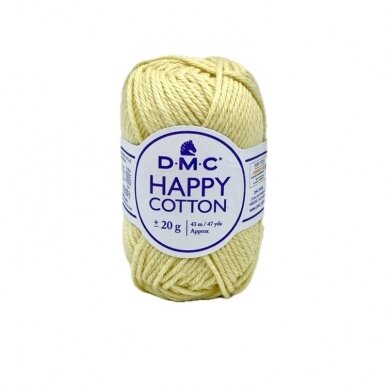 DMC Happy Cotton siūlai, geltonos sp. ±20g DMC Happy Cotton siūlai, geltonos sp. ±20g