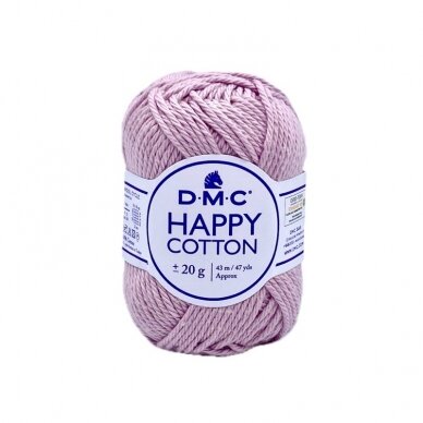 DMC Happy Cotton siūlai, pelenų rožinės sp. ±20g DMC Happy Cotton siūlai, pelenų rožinės sp. ±20g