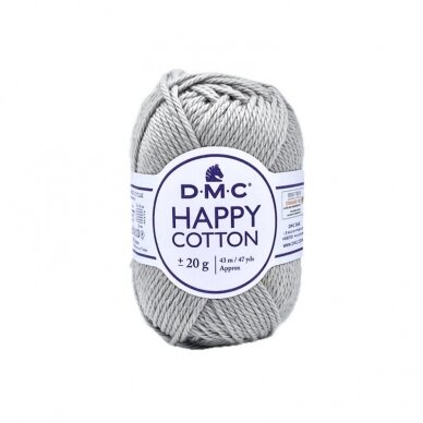 DMC Happy Cotton siūlai, pilkos sp. ±20g DMC Happy Cotton siūlai, pilkos sp. ±20g