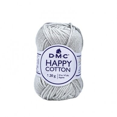 DMC Happy Cotton siūlai, pilkos sp. ±20g DMC Happy Cotton siūlai, pilkos sp. ±20g