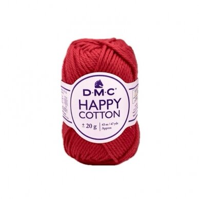 DMC Happy Cotton siūlai, raudonos sp. ±20g DMC Happy Cotton siūlai, raudonos sp. ±20g