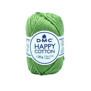 DMC Happy Cotton siūlai, žalios sp. ±20g DMC Happy Cotton siūlai, žalios sp. ±20g