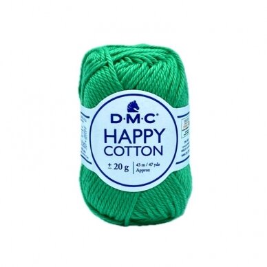 DMC Happy Cotton siūlai, žalios sp. ±20g DMC Happy Cotton siūlai, žalios sp. ±20g