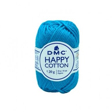 DMC Happy Cotton siūlai, žydros sp. ±20g DMC Happy Cotton siūlai, žydros sp. ±20g