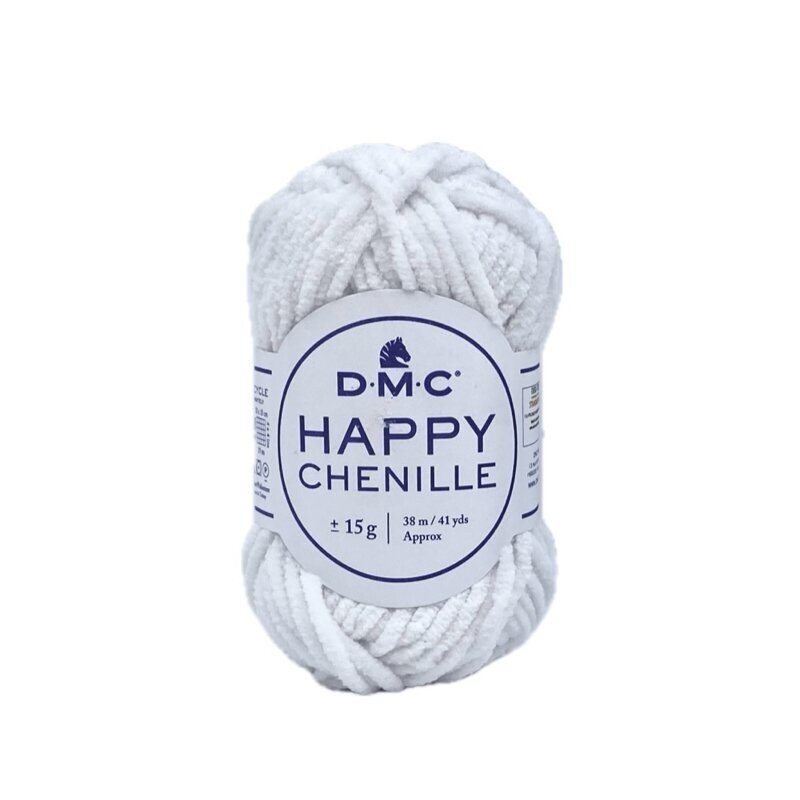 DMC Happy Chenille siūlai, baltos sp. ±15g DMC Happy Chenille siūlai, baltos sp. ±15g