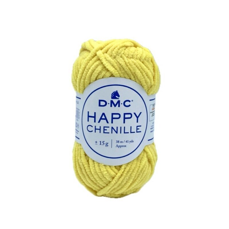 DMC Happy Chenille siūlai, geltonos sp. ±15g DMC Happy Chenille siūlai, geltonos sp. ±15g