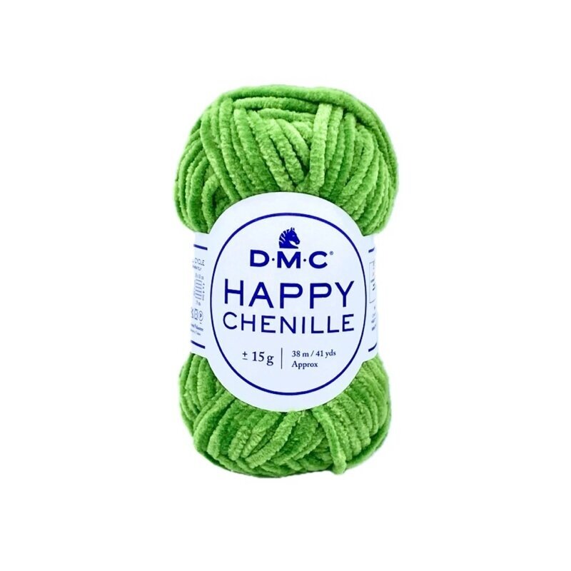 DMC Happy Chenille siūlai, žalios sp. ±15g DMC Happy Chenille siūlai, žalios sp. ±15g
