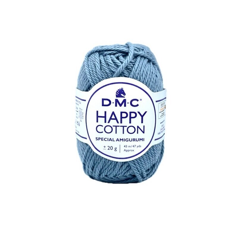 DMC Happy Cotton siūlai, melsvos sp. ±20g DMC Happy Cotton siūlai, melsvos sp. ±20g