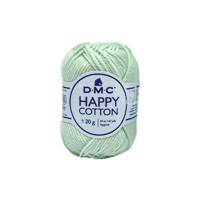 DMC Happy Cotton siūlai, mėtinės sp. ±20g DMC Happy Cotton siūlai, mėtinės sp. ±20g