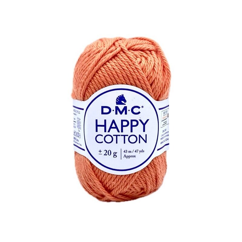 DMC Happy Cotton siūlai, oranžinės sp. ±20g