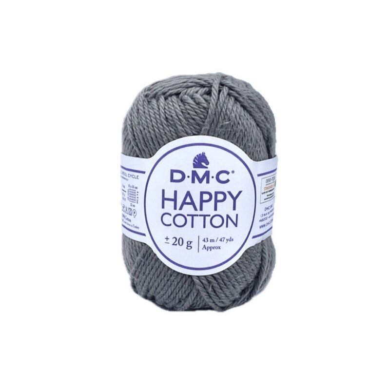 DMC Happy Cotton siūlai, pilkos sp. ±20g DMC Happy Cotton siūlai, pilkos sp. ±20g
