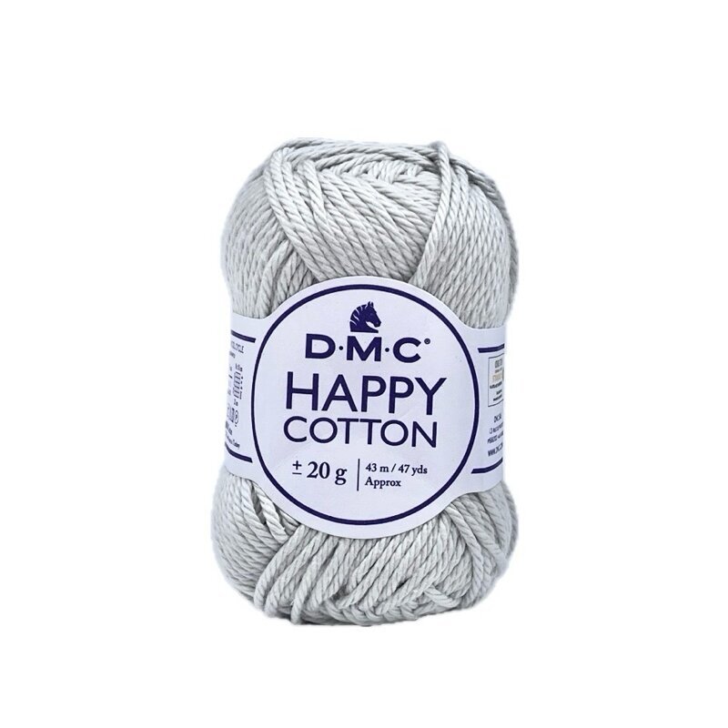 DMC Happy Cotton siūlai, pilkos sp. ±20g DMC Happy Cotton siūlai, pilkos sp. ±20g