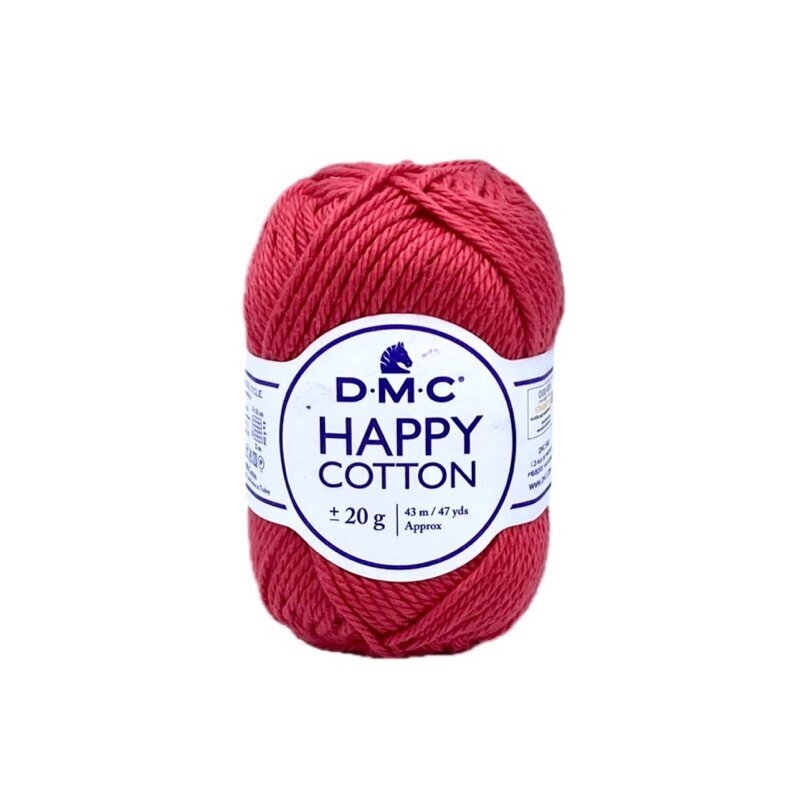 DMC Happy Cotton siūlai, raudonos sp. ±20g DMC Happy Cotton siūlai, raudonos sp. ±20g