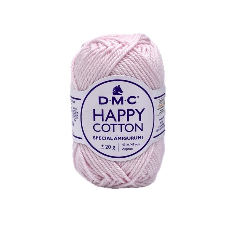 DMC Happy Cotton siūlai, rožinės sp. ±20g DMC Happy Cotton siūlai, rožinės sp. ±20g