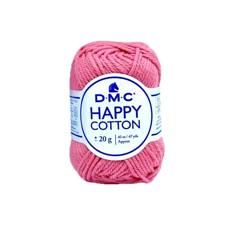 DMC Happy Cotton siūlai, rožinės sp. ±20g DMC Happy Cotton siūlai, rožinės sp. ±20g