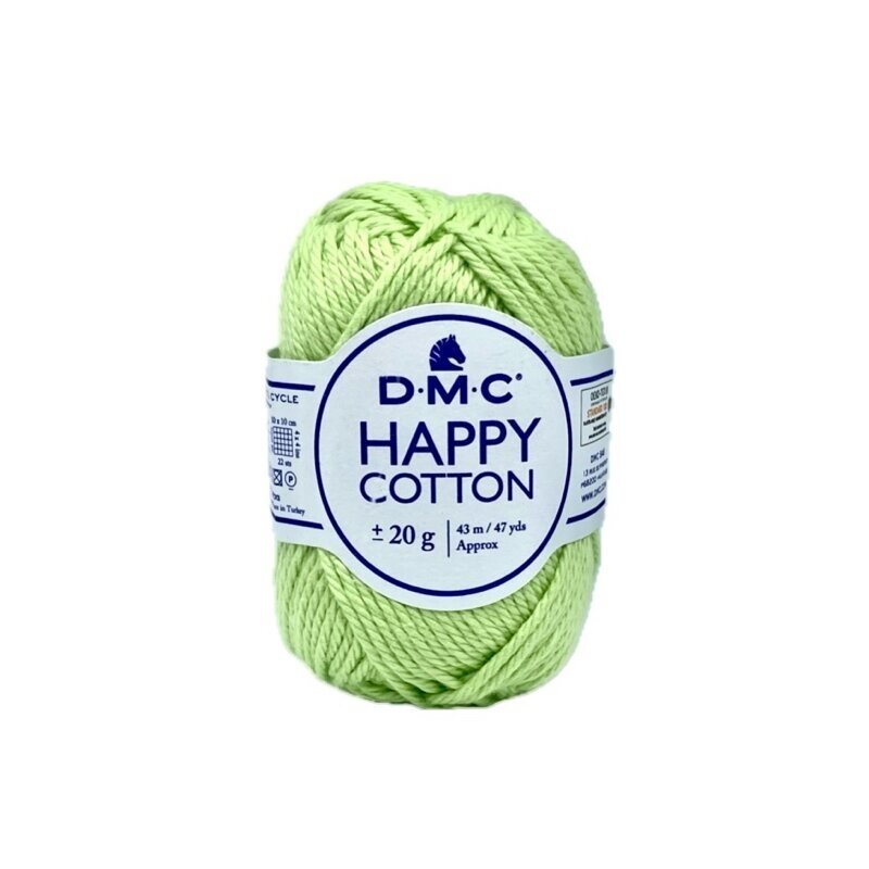 DMC Happy Cotton siūlai, salotinės sp. ±20g DMC Happy Cotton siūlai, salotinės sp. ±20g