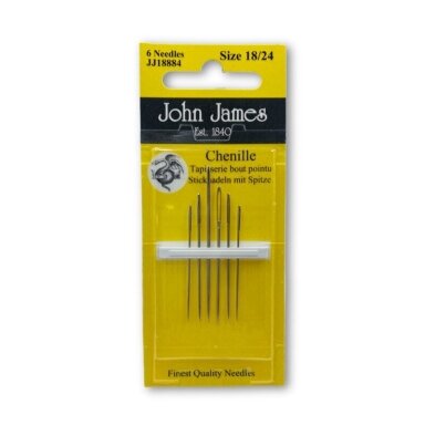 John James Chenille adatos siuvinėjimui, Nr.18/24, 6vnt.