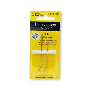 John James Deluxe Knitters lenktos adatos siuvinėjimui, Nr.14/18, 2vnt.