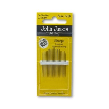 John James Sharps adatos siuvinėjimui, Nr.5/10, 20vnt.