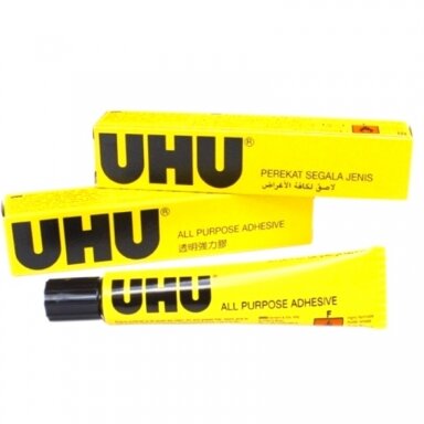 Klijai, UHU, 20ml, skaidrūs, silikoniniai. Klijai, UHU, 20ml, skaidrūs, silikoniniai.