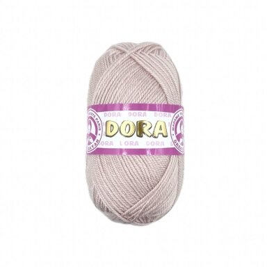 Madame Tricote Paris Dora siūlai, pelenų rožinės sp. 124 Madame Tricote Paris Dora siūlai, pelenų rožinės sp. 124