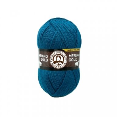 Madame Tricote Paris Merino Gold siūlai, electric sp. 100g Madame Tricote Paris Merino Gold siūlai, electric sp. 100g