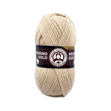 Madame Tricote Paris Merino Gold siūlai, kreminės sp. 100g Madame Tricote Paris Merino Gold siūlai, kreminės sp. 100g