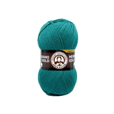 Madame Tricote Paris Merino Gold siūlai, žalsvos sp. 100g Madame Tricote Paris Merino Gold siūlai, žalsvos sp. 100g