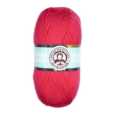 Madame Tricote Paris Super Baby siūlai, koralų sp. 100g Madame Tricote Paris Super Baby siūlai, koralų sp. 100g