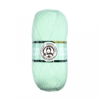 Madame Tricote Paris Super Baby siūlai, mėtinės sp. 100g Madame Tricote Paris Super Baby siūlai, mėtinės sp. 100g