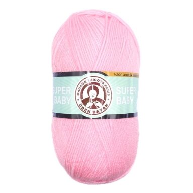 Madame Tricote Paris Super Baby siūlai, rožinės sp. 100g Madame Tricote Paris Super Baby siūlai, rožinės sp. 100g
