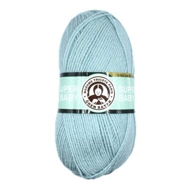 Madame Tricote Paris Super Baby siūlai, žydros sp. 100g Madame Tricote Paris Super Baby siūlai, žydros sp. 100g