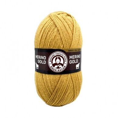 Madame Tricote Paris Merino Gold siūlai, gastyčių sp. 100g Madame Tricote Paris Merino Gold siūlai, gastyčių sp. 100g