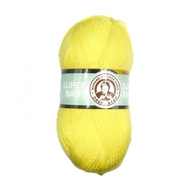 Madame Tricote Paris Super Baby siūlai, geltonos sp. 100g Madame Tricote Paris Super Baby siūlai, geltonos sp. 100g