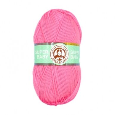 Madame Tricote Paris Super Baby siūlai, rožinės sp. 100g Madame Tricote Paris Super Baby siūlai, rožinės sp. 100g