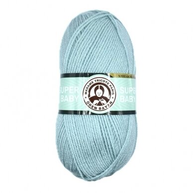 Madame Tricote Paris Super Baby siūlai, žydros sp. 100g Madame Tricote Paris Super Baby siūlai, žydros sp. 100g