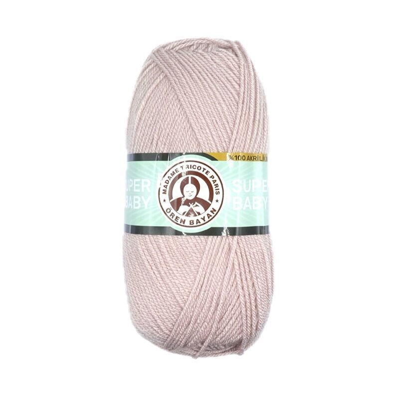 Madame Tricote Paris Super Baby siūlai, pelenų rožinės sp. 100g