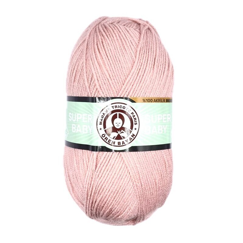 Madame Tricote Paris Super Baby siūlai, pelenų rožinės sp. 100g Madame Tricote Paris Super Baby siūlai, pelenų rožinės sp. 100g