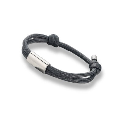 Pilkos sp. paracord apyrankė su nikelio sp. nerūdijančio plieno detale, 1vnt. Pilkos sp. paracord apyrankė su nikelio sp. nerūdijančio plieno detale, 1vnt.